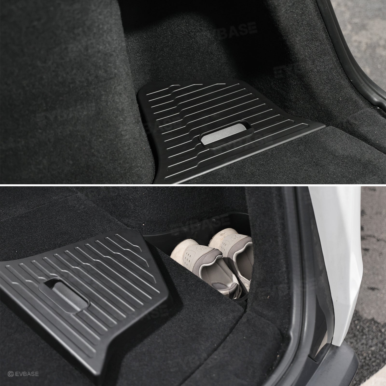 Model Y Juniper Rear Trunk Storage Box TPE Side Cargo Organizer Bins 2.0 with Lids for Tesla