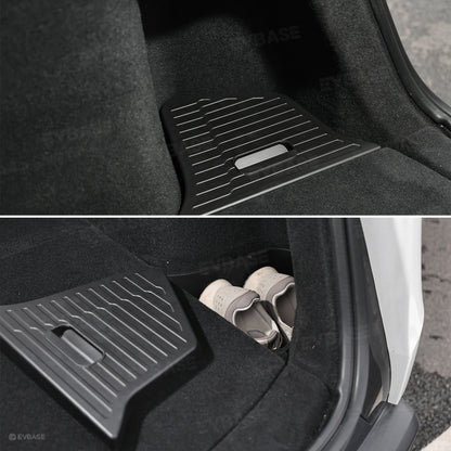 Model Y Juniper Rear Trunk Storage Box TPE Side Cargo Organizer Bins 2.0 with Lids for Tesla