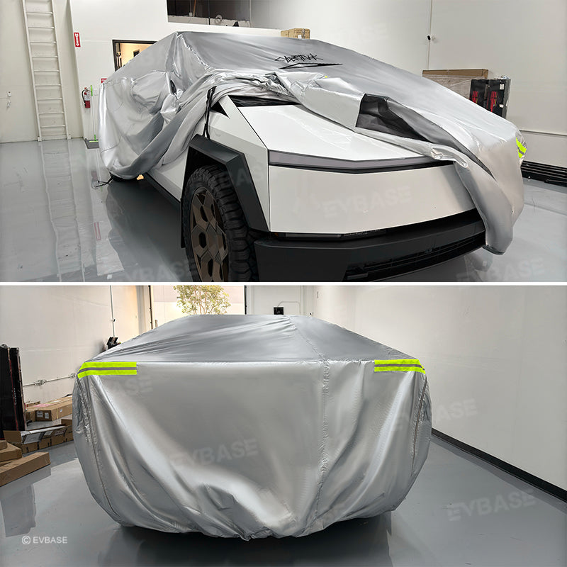 Cybertruck Full Car Covers Waterproof Sliver Coating All Weather Outdoor Protection Exterior Accessories for Tesla