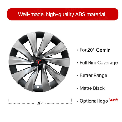 Wheel Covers for Tesla Model Y Juniper 20 Inch Helix 2.0 Wheels Hubcaps