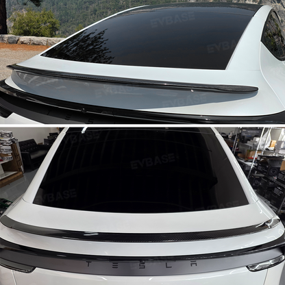 Tesla Model Y Juniper Real Carbon Fiber Spoiler Wing OEM Style Rear Trunk Splitter