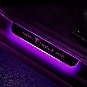 EVBASE Tesla Model 3 Y X S Door Sill Protector with LED Light 4 Pcs