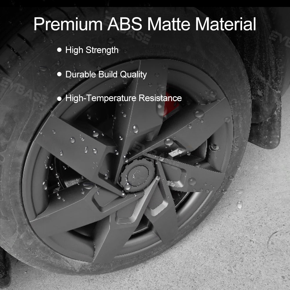 EVBASE Tesla Model Y 19-inch Wheel Covers Hub Caps Replacement Matte Wheel Caps  4 PCS