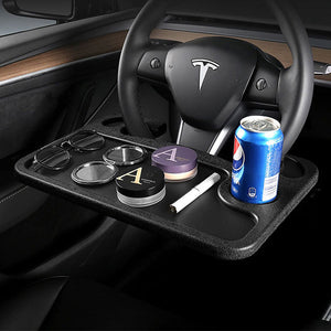 Tesla Model 3 Y Steering Wheel Desk Tesla Table Steering Wheel Tray for Laptop Eating Table