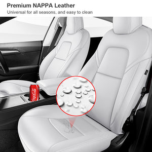 EVBASE Custom Seat Covers NAPPA Leather Interior Accessories For Tesla Model 3/Y/Highland