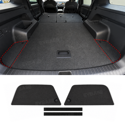 Trunk Cargo Side Storage Covers for Rivian R2 Carpeted Cargo Side Lids Hidden Storage Compartment with Pull Tabs