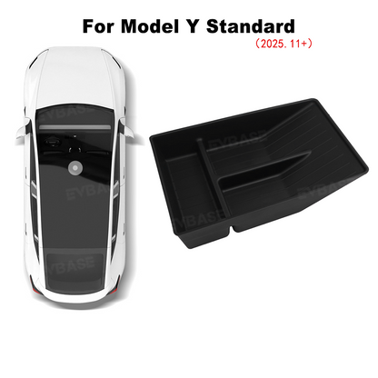 Model Y Juniper Standard Center Console Armrest Organizer Tray TPE Non-Slip Storage Box