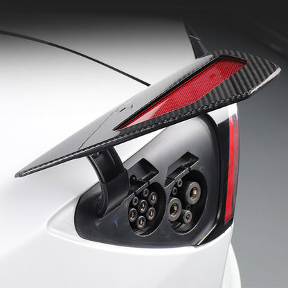 EVBASE Model 3 Y X S Charging Port Cover Real Carbon Fiber For Tesla