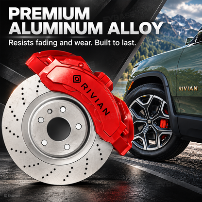 Brake Caliper Covers for Rivian R1S/R1T Front & Rear Caliper Protector Performance Look Precision Bolt-On