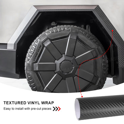 Cybertruck Fender Flare Vinyl Wrap Kit Trim Wheel Arch Eyebrow Protection Textured Overlay For Tesla