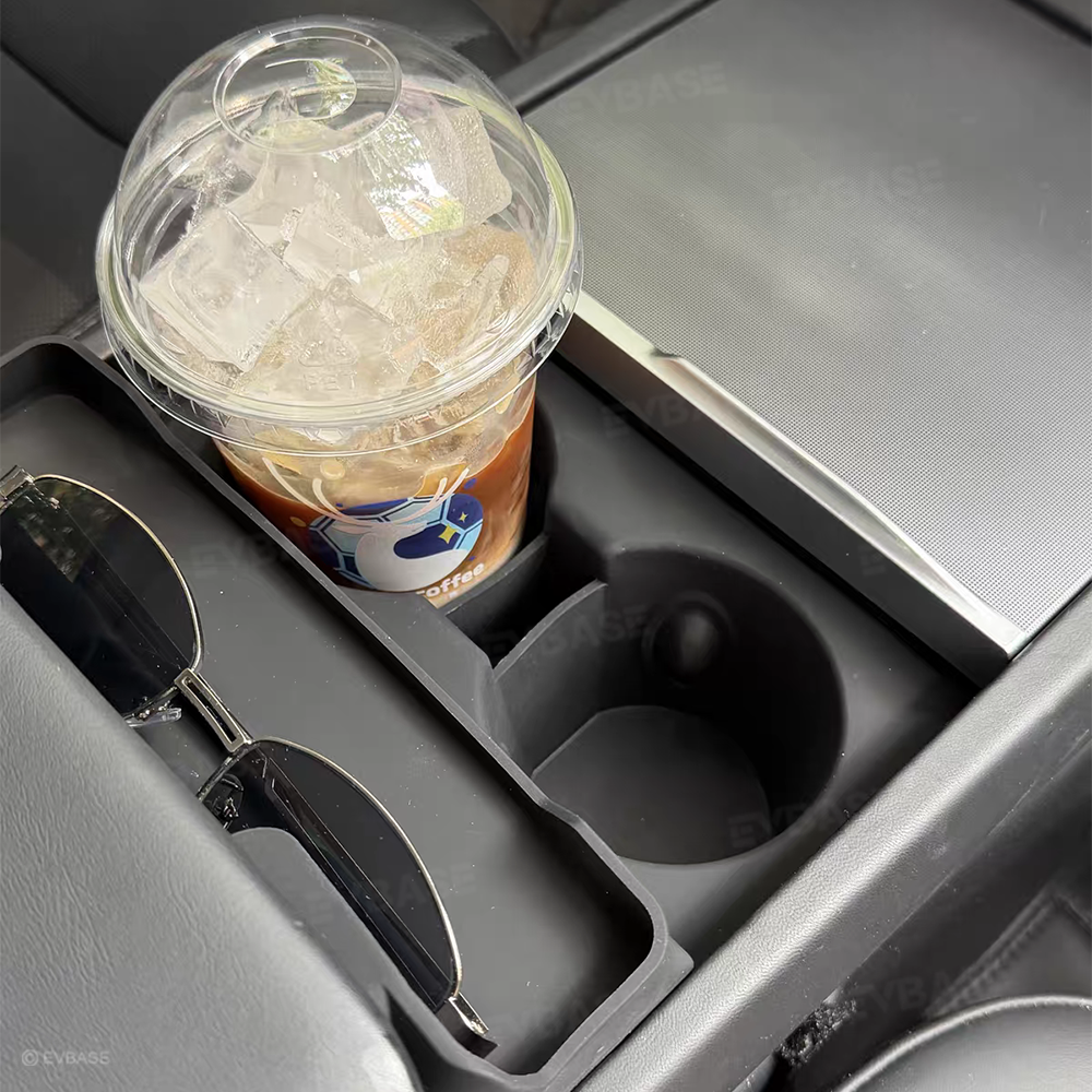 Model Y Juniper/ YL/ 3 Highland Silicone Center Console Cup Holder Insert Armrest Storage Organizer