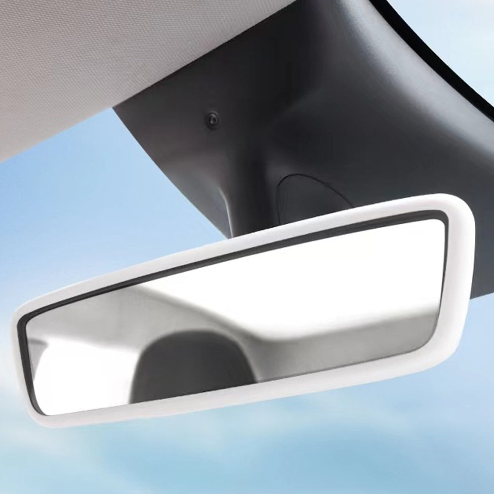 🎁 Tesla Rear View Mirror Cover Silicon Protector Frame Model 3 Y X S Interior Mirror Cover Accessories (100% off)