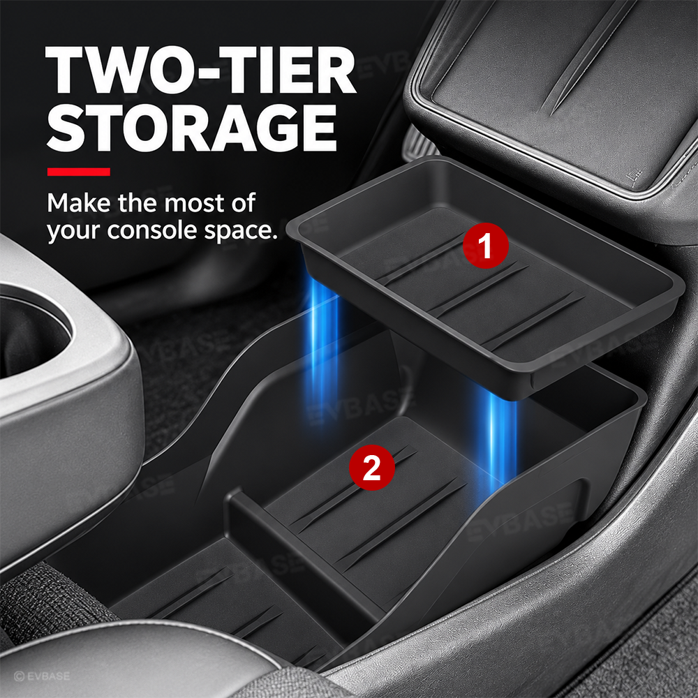 Model Y Juniper Standard Lower Center Console Organizer Under Console Storage Tray 2.0