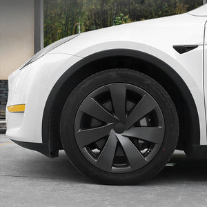 EVBASE Tesla Model Y Wheel 19-Inch Hub Cap ABS Replacement Wheel Cover Set of 4 Matte Black Tesla Accessories