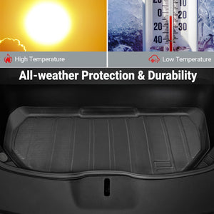 Rivian R1T Front Mat Upper Lower Layer All-Weather TPE Front Storage Mat Cargo Liner for R1T