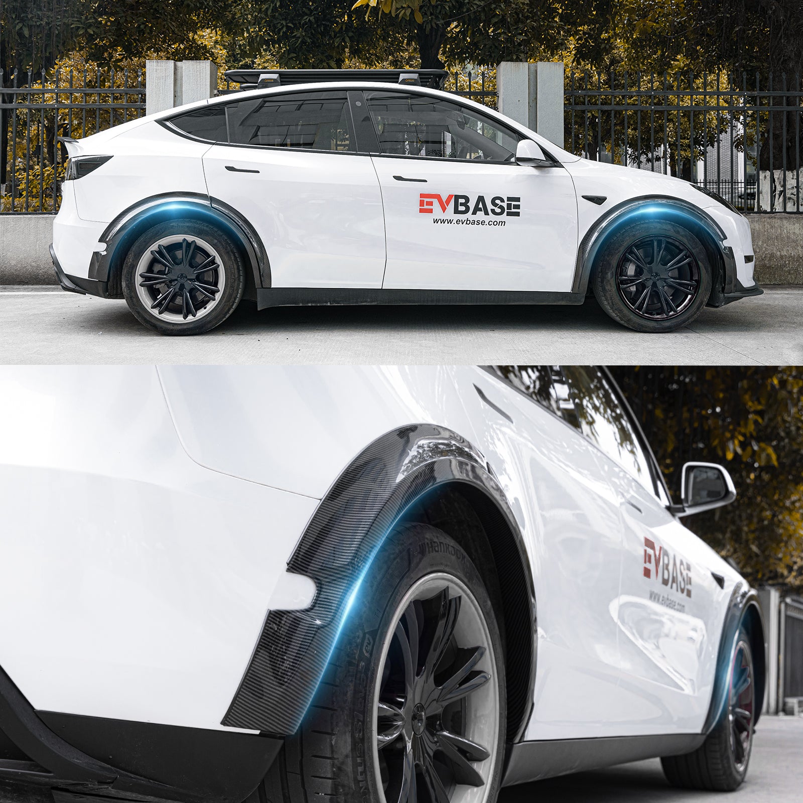 Model Y Fender Flares Wide Body Wheel Arches Extensions Edge Trim Protector With Radar Cutout for Tesla