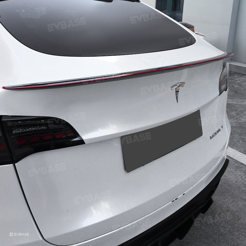 New Red Spoiler Carbon Fiber Model Y/3 Real Carbon Fiber Spoiler for Tesla