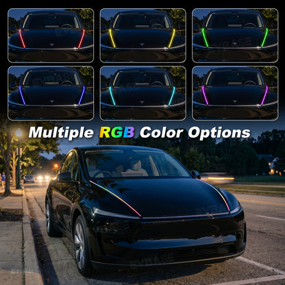 Model Y Juniper /3 Highland Front Hood RGB Ambient Lighting LED Light Strip with Smart App Control
