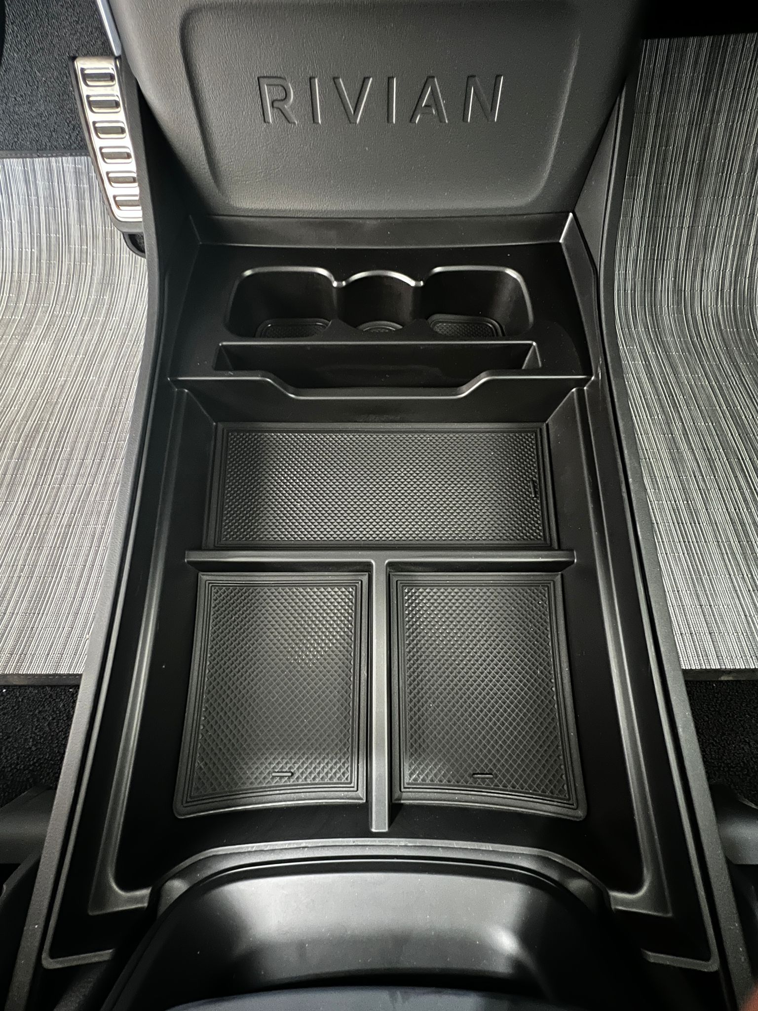 Rivian R1T R1S Lower Center Console Tray Storage Insert Box With Cup Holder