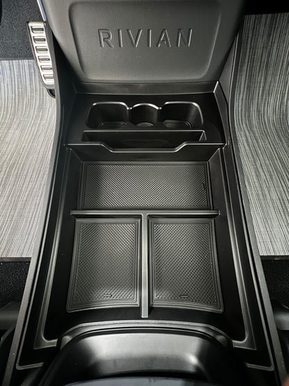 Rivian R1T R1S Lower Center Console Tray Storage Insert Box With Cup Holder