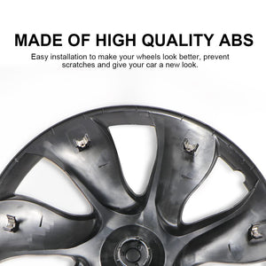 Model Y 19 inch Überturbine Wheel Cover Turbine Wheel Cap Model Y Matte Black 4PCS 2020-2024 Year