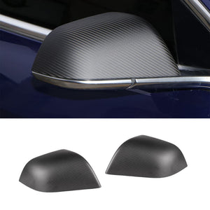 EVBASE Real Carbon Fiber Side Rearview Mirror Cover For Tesla Model 3/Highland/Y