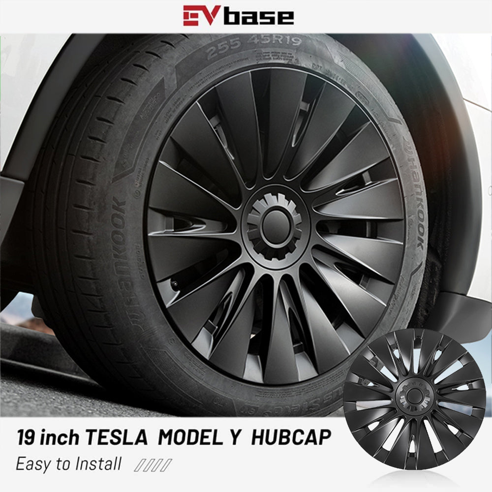 EVBASE Tesla Model Y Coprimozzo Copriruota a induzione da 19 pollici O -  EVBASE-Premium EV&Tesla Accessories