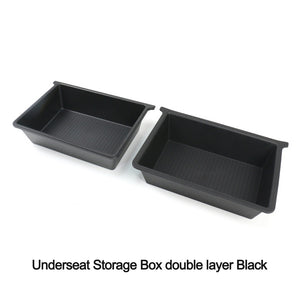 New EVBASE Model Y Underseat Storage Box Organizer Tesla Hidden Tray With double layer Cover