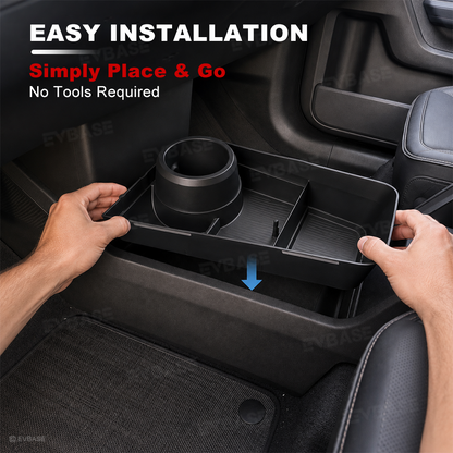 Lower Center Organizer for Rivian R2 Hidden Storage Box Interior Storage Insert Tray