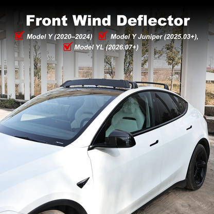 Model Y/ Y Juniper/ YL Roof Rack Wind Deflector for Reduced Wind Noise