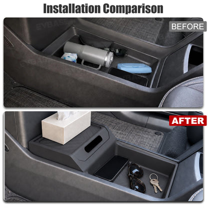 Lower Center Console Organizer 2.0 for Rivian R2 Under Console Storage Tray