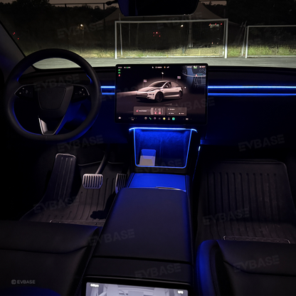 Model 3/Y Ambient Lighting Center Console Dashboard Light Strip with AI Voice Control LED Interior Lights 2.0