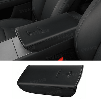 Model Y Juniper/ 3 Highland Armrest Cover PU Leather Center Console Armrest Box Cover with OEM-Style Embossed Logo for Tesla