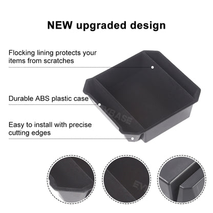 Cybertruck Armrest Box Organizer Storage Box ABS Flocked Liner Center Console Tray for Tesla