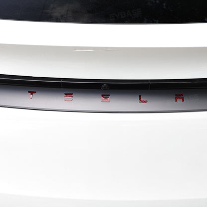 Model Y Juniper/ 3 Highland T-E-S-L-A Lettering Tailgate Emblem Decal Real Carbon Fiber Logo