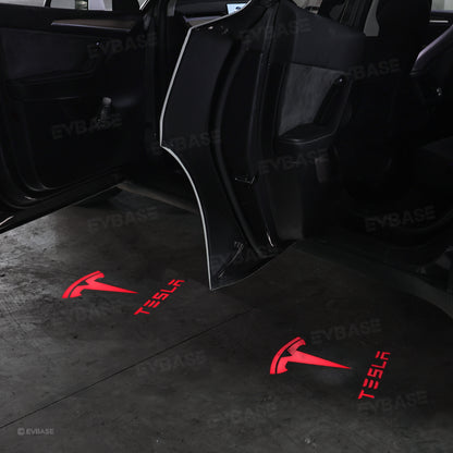 Model Y Juniper/ 3 Highland Puddle Lights Multi-Color T Logo Door Projection Lights with Factory Screen Control