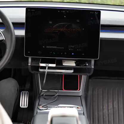 Model Y Juniper/ 3 Highland Under Screen Storage Organizer Dual-Layer Tray with Smart LED Light