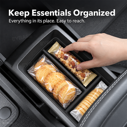 Center Console Drawer Organizer for Rivian R2 Under-Armrest TPE Storage Tray Insert