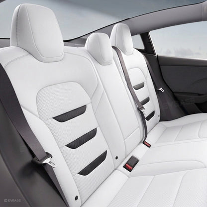 Model 3 Standard Seat Covers Waterproof Nappa Leather Seat Protector 3-lined Insignia Design