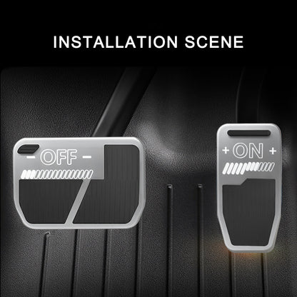 New Brake Pedal Covers Model 3 Y Non-Slip Performance Foot Silver Pedal Covers for Tesla