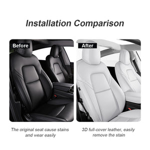 EVBASE Custom Seat Covers NAPPA Leather Interior Accessories For Tesla Model 3/Y