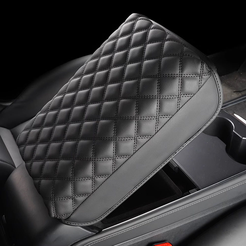 Tesla Model 3 Y Armrest Cushion Leather Waterproof Tesla Armrest Box P -  EVBASE-Premium EV&Tesla Accessories