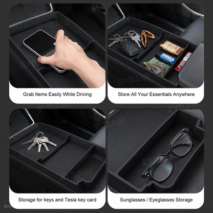 Model Y/ YL/ 3 Center Console Organizer Anti-Slip Center Console Storage Tray Interior Storage Accessories