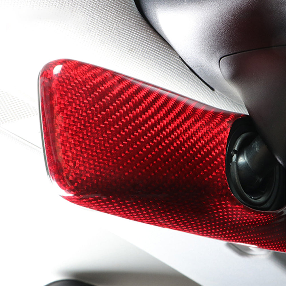 Interior Rearview Mirror Cover Model 3 Y Real Carbon Fiber Rearview Mirror Backside Overlay for Tesla