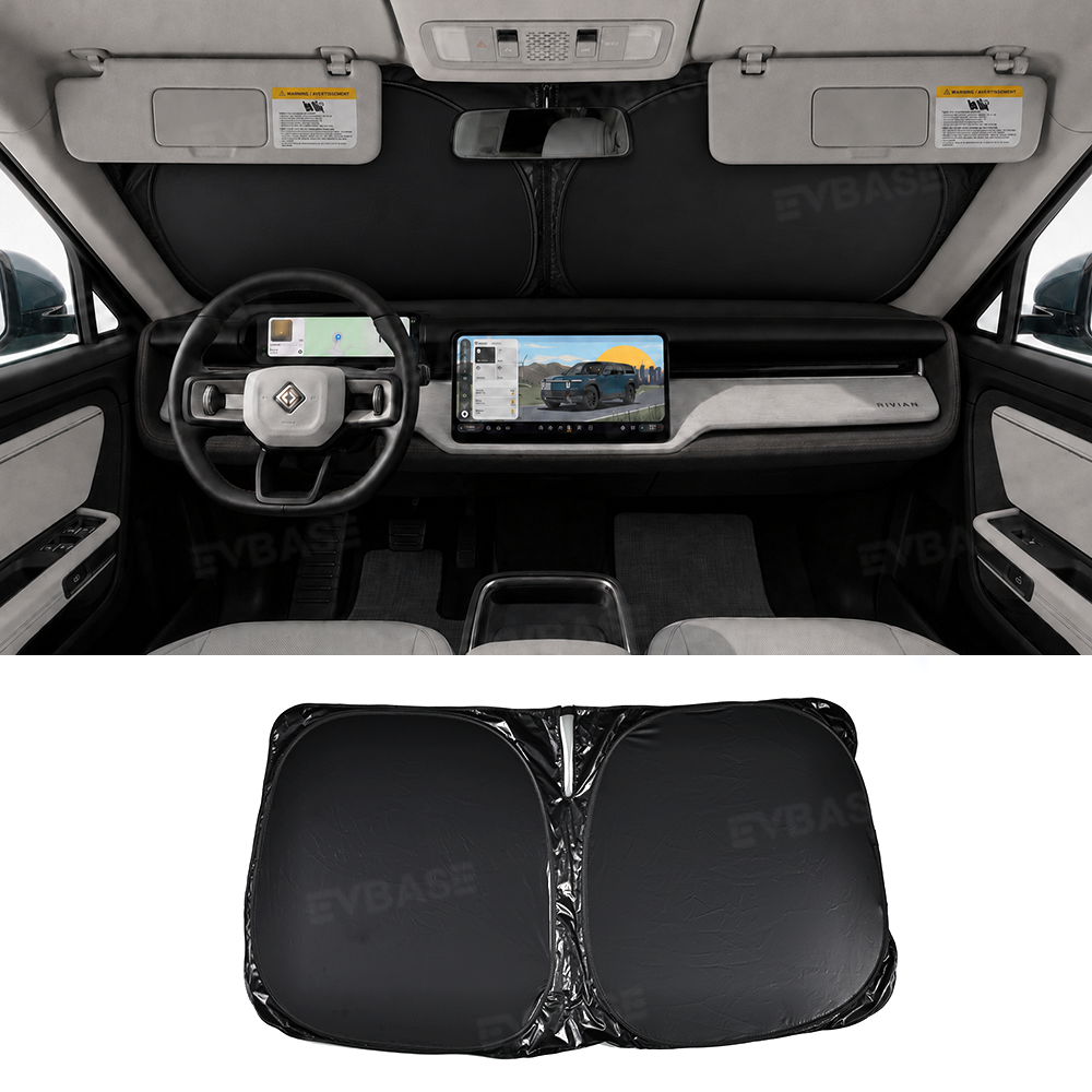 Sunshade for Rivian R2 Side Window Shade & Windshield Sun Shade & Glass Roof Sun Visor Foldable Heat Reflective Protector