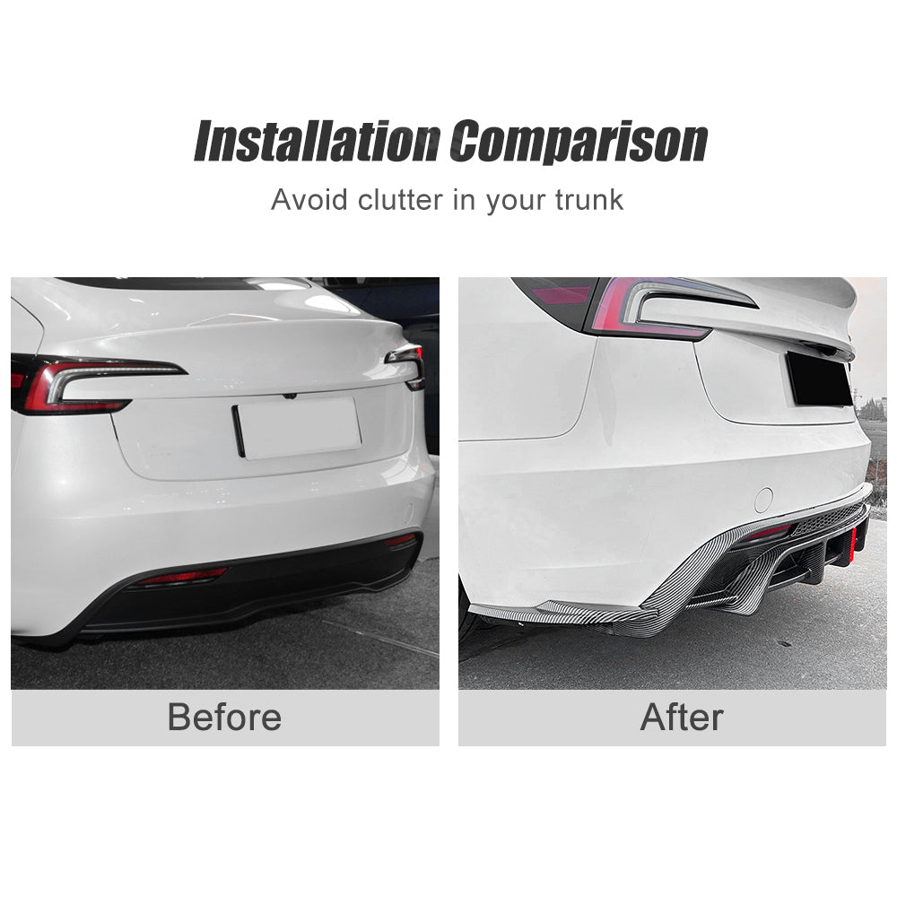 Model 3 Highland Rear Diffuser Bumper Lip ABS Splitter with Brake Light
