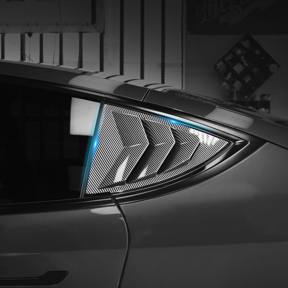 Tesla Model 3 Y Rear Side Window Louvers Air Vent Scoop Louvers Covers Carbon Fiber 2pcs