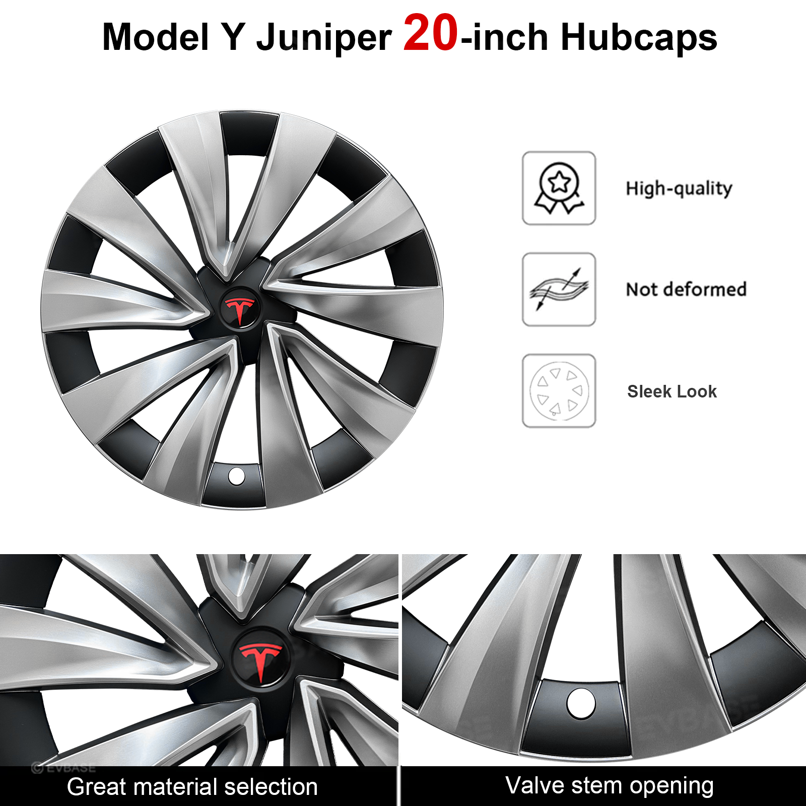 Wheel Covers for Tesla Model Y Juniper 20 Inch Helix 2.0 Wheels Hubcaps