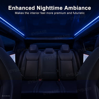 Cybertruck Sunroof Ambient Lighting RGB Interior Roof Lights with Factory Screen Control