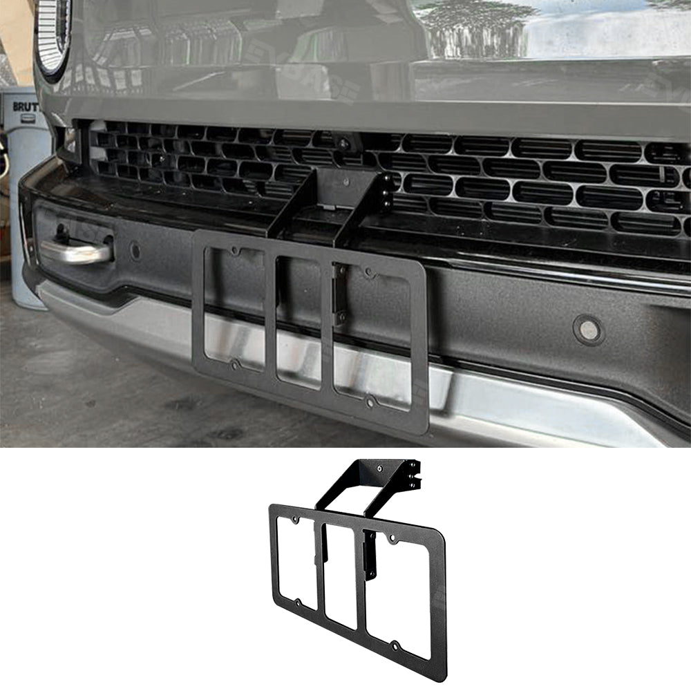 Rivian R1T R1S License Plate Holder Kit Front License Plate Frames Mounting Bracket No Drill EVBASE
